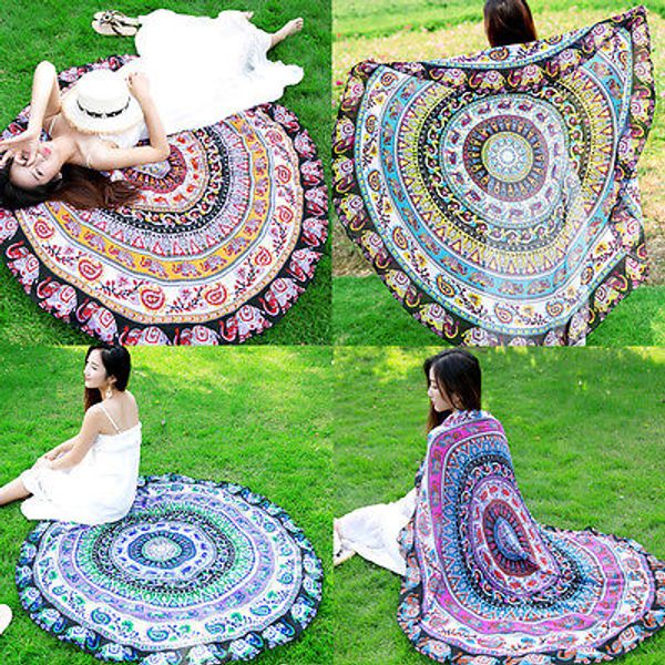 2020 women swimwear round mandala beach swimsuit cover-ups throw multi color print mat towel tapestry blanket beachwear
2020 women swimwear round mandala beach swimsuit cover-ups throw multi color print mat towel tapestry blanket beachwear