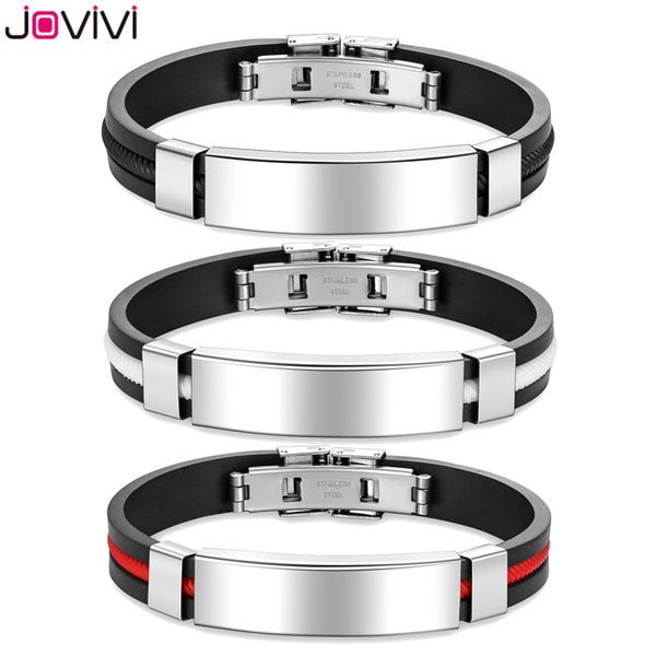 jovivi silicone sport alert id bracelet stainless steel identification wristband couple friendship bracelet gift 3 color, Black
jovivi silicone sport alert id bracelet stainless steel identification wristband couple friendship bracelet gift 3 color, Black