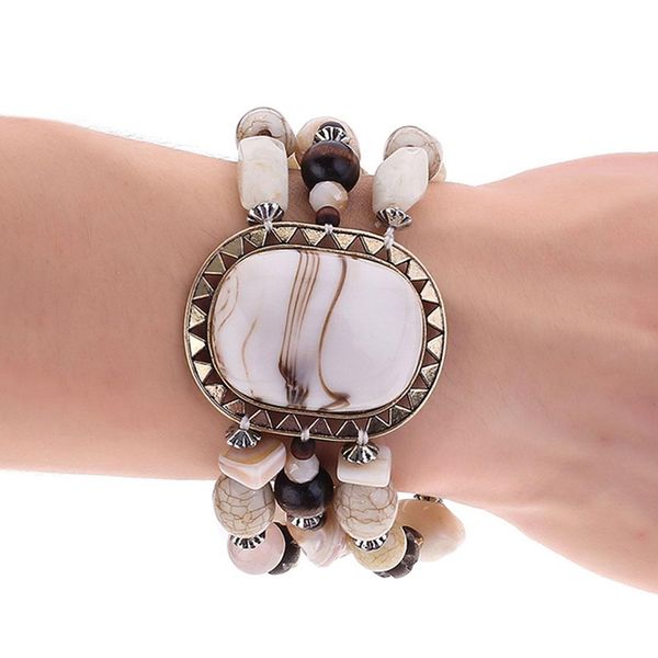 women bracelet fashion multi-layer women faux shell resin wood beads bracelet bangle jewelry new woman's accesories, Black
women bracelet fashion multi-layer women faux shell resin wood beads bracelet bangle jewelry new woman's accesories, Black