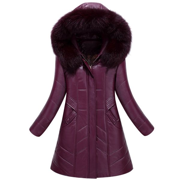 women's down & parkas plus size 8xl winter jacket women long pu leather fur collar hooded slim thicken warm coat female overcoat, Black
women's down & parkas plus size 8xl winter jacket women long pu leather fur collar hooded slim thicken warm coat female overcoat, Black