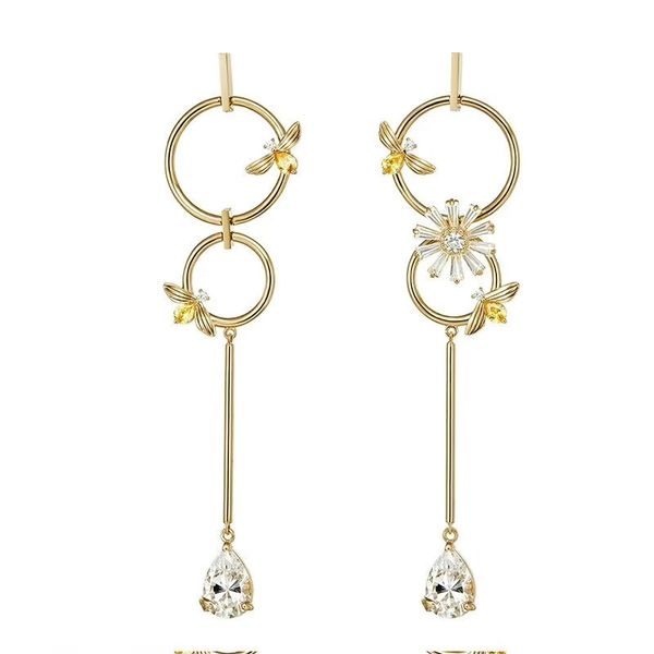 double round sunflower zircon honey bee stud earring pure 925 sterling silver wedding jewelry, Golden;silver
double round sunflower zircon honey bee stud earring pure 925 sterling silver wedding jewelry, Golden;silver