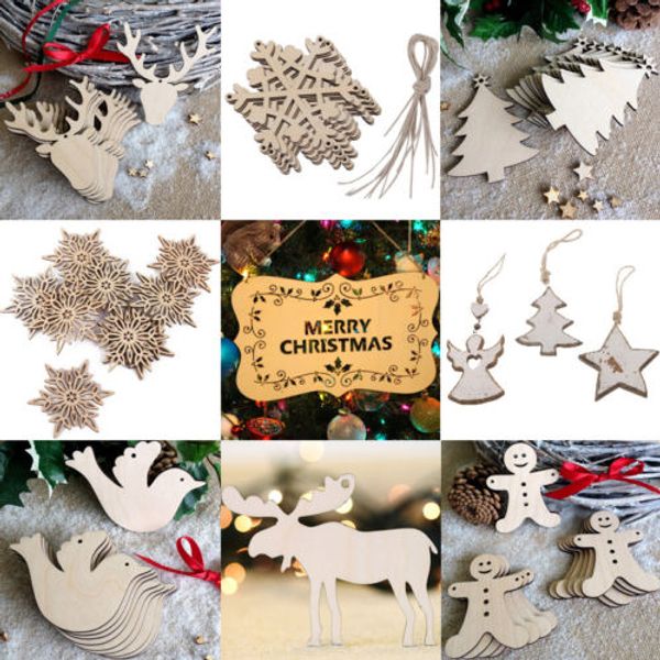 10pcs wooden embellishment christmas tree deer snowflake shapes pendant drop ornament craft decoration
10pcs wooden embellishment christmas tree deer snowflake shapes pendant drop ornament craft decoration