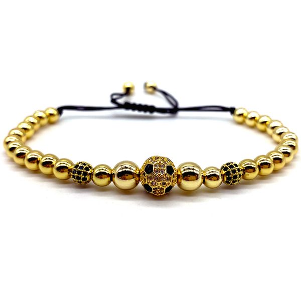 2020 new fashion gold football & disco ball charm bracelet men luxurious black rope beads bracelet for men jewelry gift, Golden;silver
2020 new fashion gold football & disco ball charm bracelet men luxurious black rope beads bracelet for men jewelry gift, Golden;silver