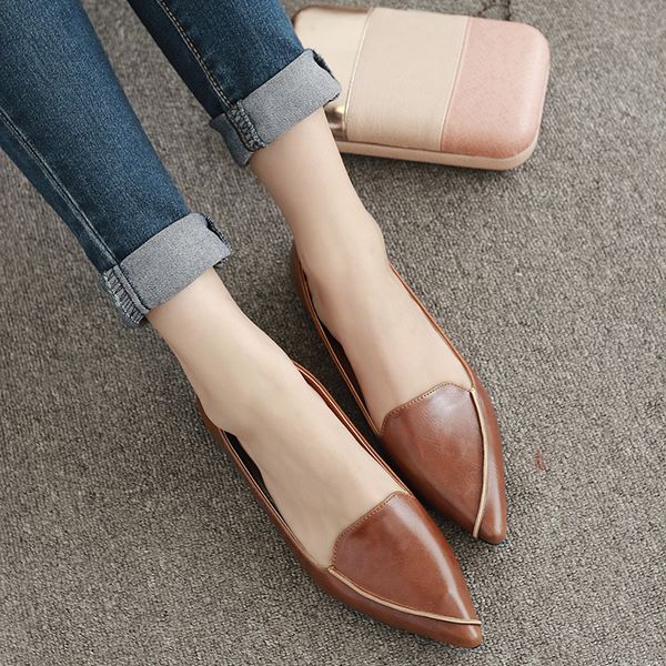 fashion leisure women slip-on loafers pointed toe casual flat single shoes shallow pu ladies casual shoes, Black
fashion leisure women slip-on loafers pointed toe casual flat single shoes shallow pu ladies casual shoes, Black