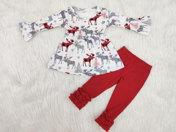 рождество девушка с длинными рукавами брюки олень с рисунком цветочный бутик комплект yll, White 
рождество девушка с длинными рукавами брюки олень с рисунком цветочный бутик комплект yll, White