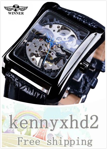 slza62 new winner men's fashion leisure european and american hollow retro black square manual mechanical watch 2020, Slivery;brown
slza62 new winner men's fashion leisure european and american hollow retro black square manual mechanical watch 2020, Slivery;brown