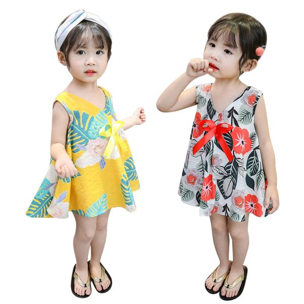 summer girls sleeveless printing bow vest dress children's skirt 2~7 y cute baby casual round neck travel party dress, Red;yellow
summer girls sleeveless printing bow vest dress children's skirt 2~7 y cute baby casual round neck travel party dress, Red;yellow