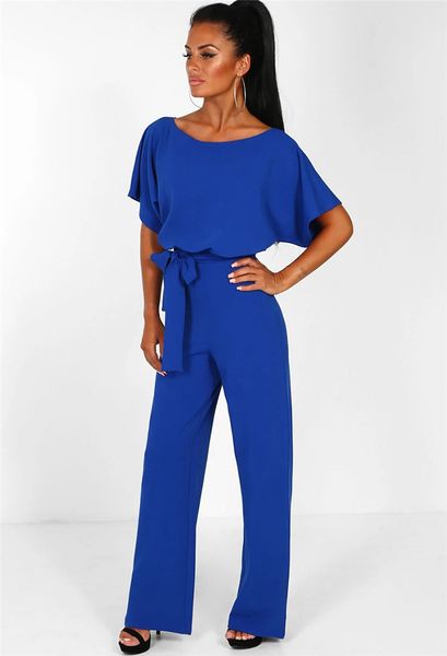 summer buttoned short sleeve jumpsuit designer women crew neck belt wide leg pants famale solid clothing, Black;white
summer buttoned short sleeve jumpsuit designer women crew neck belt wide leg pants famale solid clothing, Black;white