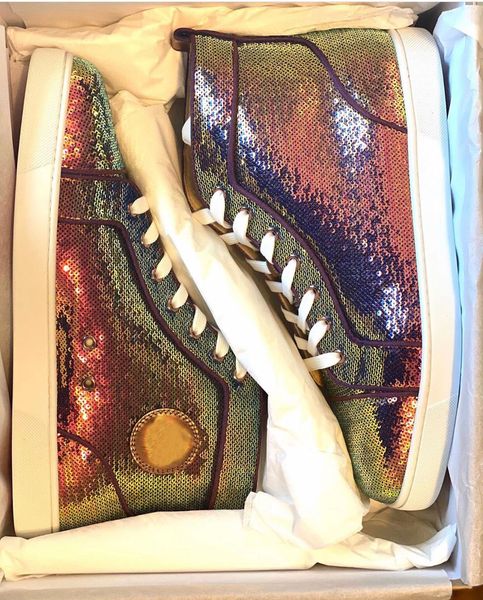 purple sequin leather high red bottom sneaker mens womens party lovers luxurious brands sneakers couple outdoor sports eu35-47, Black
purple sequin leather high red bottom sneaker mens womens party lovers luxurious brands sneakers couple outdoor sports eu35-47, Black