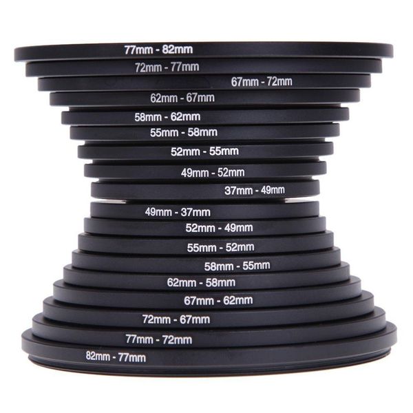 18 piece set slr camera metal filter adapter ring 37 49 52-55-58-62-67 72-77-82mm splice ring flip ring
18 piece set slr camera metal filter adapter ring 37 49 52-55-58-62-67 72-77-82mm splice ring flip ring