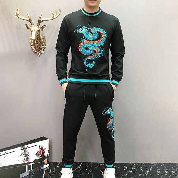embroidery japan dragon men tracksuit long sleeve hoodie and pants black blue china dragon 2 piece suit sportswear, Gray
embroidery japan dragon men tracksuit long sleeve hoodie and pants black blue china dragon 2 piece suit sportswear, Gray
