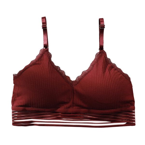 lady deep triangle up bralette v bra one-piece without lace ring thin cup mesh adjusted-straps thread steel push, Red;black
lady deep triangle up bralette v bra one-piece without lace ring thin cup mesh adjusted-straps thread steel push, Red;black