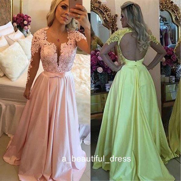 beaded lace pink prom dresses long sleeve evening gowns open back cocktail party ball dress celebrity formal gown ed1324, Black;red
beaded lace pink prom dresses long sleeve evening gowns open back cocktail party ball dress celebrity formal gown ed1324, Black;red