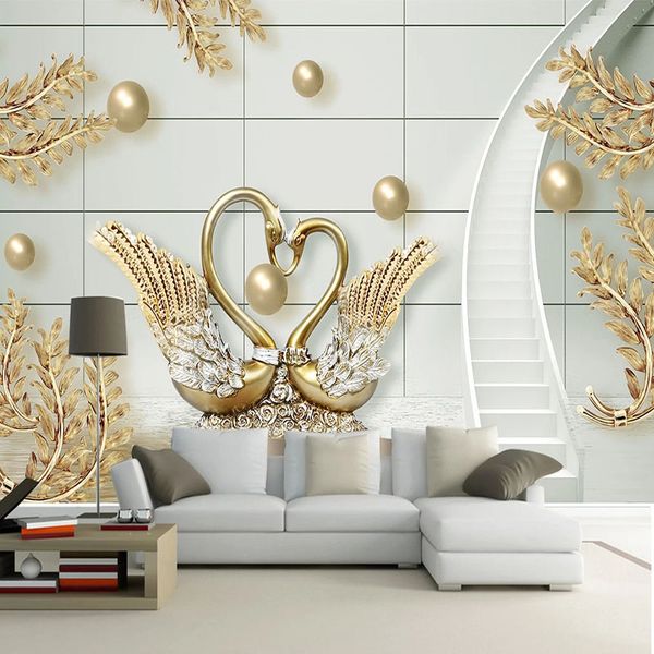 custom wallpaper 3d stereo swan gold jewelry spiral staircase p wall murals living room tv background wall papers 3 d
custom wallpaper 3d stereo swan gold jewelry spiral staircase p wall murals living room tv background wall papers 3 d