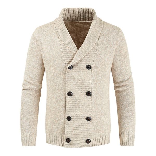 men's casual warm knit double-breasted solid color jacket cardigan 2019 long sleeve basical knitted sweater coat, White;black
men's casual warm knit double-breasted solid color jacket cardigan 2019 long sleeve basical knitted sweater coat, White;black