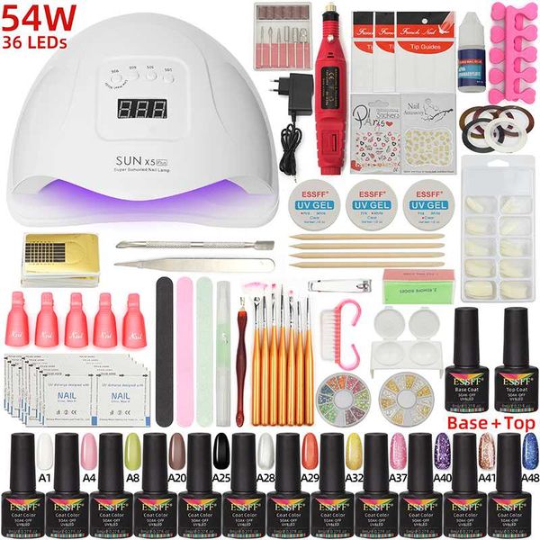 12 pcs gel nail polish kit soak off nail set with uv/led lamp dryer electric drill art tools manicure set for kit
12 pcs gel nail polish kit soak off nail set with uv/led lamp dryer electric drill art tools manicure set for kit