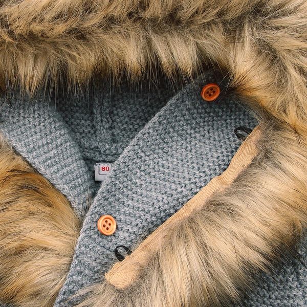 winter warm newborn baby sweater fur hood detachable grey infant boys girl knitted cardigan fall outwear children knitwear 0-24m, White
winter warm newborn baby sweater fur hood detachable grey infant boys girl knitted cardigan fall outwear children knitwear 0-24m, White