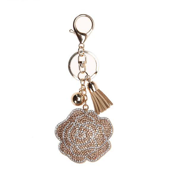 valentine's day flower keychain tassel leather crystal trinket key chain for holder purse car bag pendant handbag ring keychain, Silver
valentine's day flower keychain tassel leather crystal trinket key chain for holder purse car bag pendant handbag ring keychain, Silver