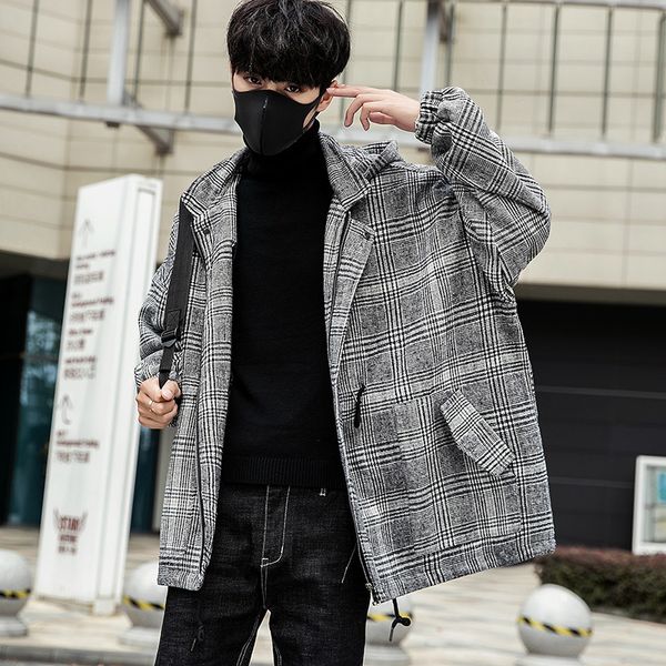 2019 spring new japanese college wind men's casual long-sleeved trend dark system hip hop plaid shirt jacket party travel retro, Black
2019 spring new japanese college wind men's casual long-sleeved trend dark system hip hop plaid shirt jacket party travel retro, Black