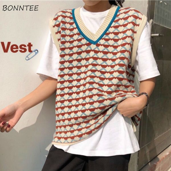 vest women striped knitted loose v-neck panelled folk-style girls sweater chic tank ulzzang jumper trendy daily warm female new, Black;white
vest women striped knitted loose v-neck panelled folk-style girls sweater chic tank ulzzang jumper trendy daily warm female new, Black;white