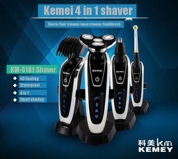 3d electric shaver 4 in 1 washable rechargeable electric razor kemei men shaving machine nose & hair trimmer toothbrush
3d electric shaver 4 in 1 washable rechargeable electric razor kemei men shaving machine nose & hair trimmer toothbrush