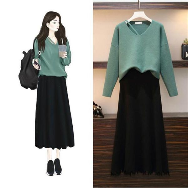 2019 spring autumn women's v-neck long sleeve knitting sweater + high waist pleated skirt 2 piece female casual skirt set j132, White
2019 spring autumn women's v-neck long sleeve knitting sweater + high waist pleated skirt 2 piece female casual skirt set j132, White