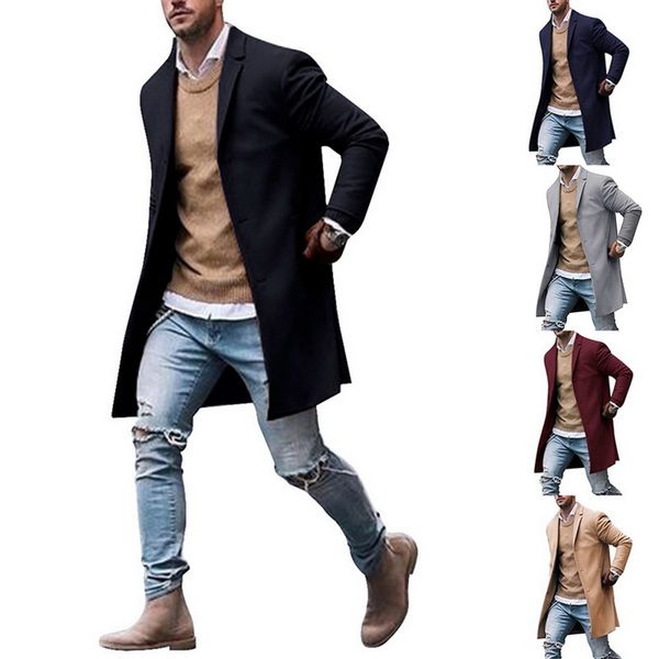 laamei solid business casual woolen trench coats male medium slim leisure button jackets autumn winter fashion streetwear, Tan;black
laamei solid business casual woolen trench coats male medium slim leisure button jackets autumn winter fashion streetwear, Tan;black