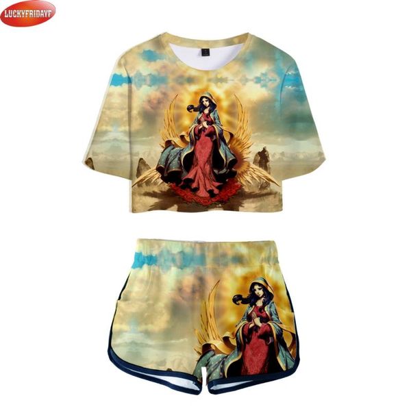 2020 our lady of guadalupe 3d printed women summer two piece sets short sleeve crop +shorts fashion cool girls wear, Gray
2020 our lady of guadalupe 3d printed women summer two piece sets short sleeve crop +shorts fashion cool girls wear, Gray