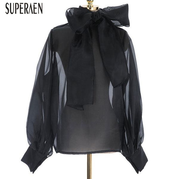 superaen 2020 summer new women shirts europe wild casual ladies blouses and perspective bow stand collar shirts, White
superaen 2020 summer new women shirts europe wild casual ladies blouses and perspective bow stand collar shirts, White