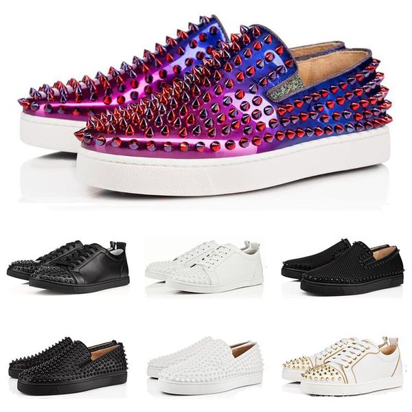 2019 дизайнерская мода люкс red bottoms шипованная шипы плоская подошва обувь для мужчин женщин черный белый блеск любители вечеринок повсед, White;red
2019 дизайнерская мода люкс red bottoms шипованная шипы плоская подошва обувь для мужчин женщин черный белый блеск любители вечеринок повсед, White;red