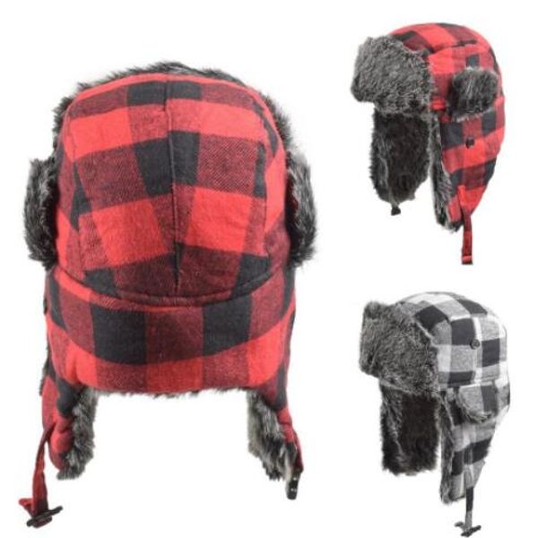 plaid trapper cap winter ear warm caps outdoor ski cap women men winter warm thickened hat wy460q, Yellow
plaid trapper cap winter ear warm caps outdoor ski cap women men winter warm thickened hat wy460q, Yellow