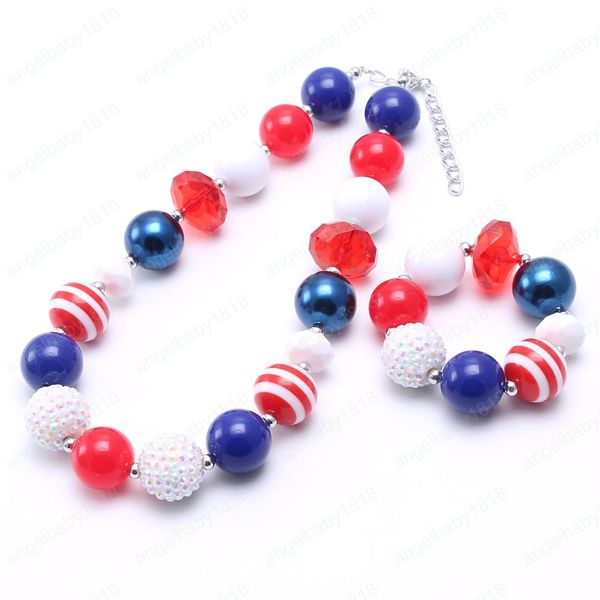 4th july color baby kids chunky necklace bracelets jewelry set children bubblegum beads chunky jewelry set gift, Red;brown
4th july color baby kids chunky necklace bracelets jewelry set children bubblegum beads chunky jewelry set gift, Red;brown