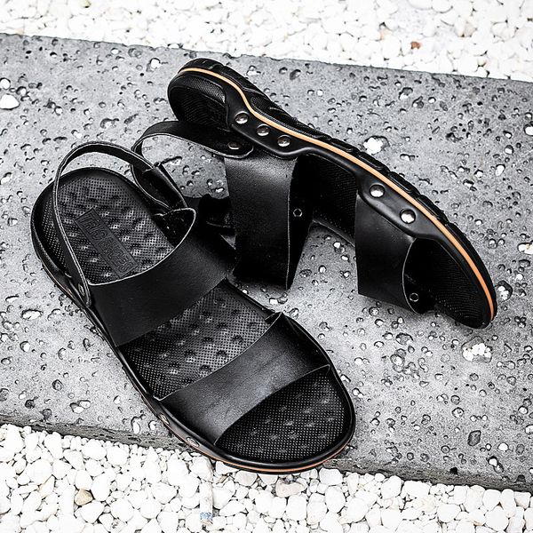 genuine leather leather sandals men's summer casual large-size sandals new fashion beach shoes 2019, Black
genuine leather leather sandals men's summer casual large-size sandals new fashion beach shoes 2019, Black