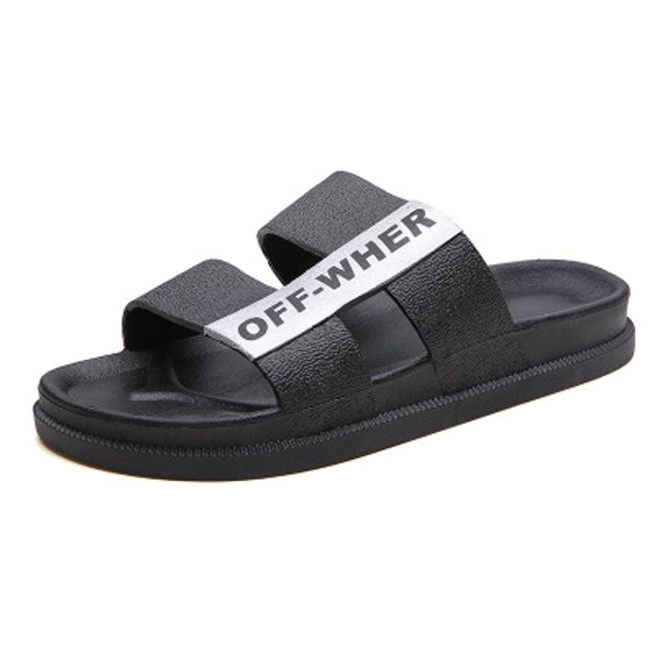 2019 new men's cool slippers beach shoes wearing soft bottom non-slip word drag, Black
2019 new men's cool slippers beach shoes wearing soft bottom non-slip word drag, Black