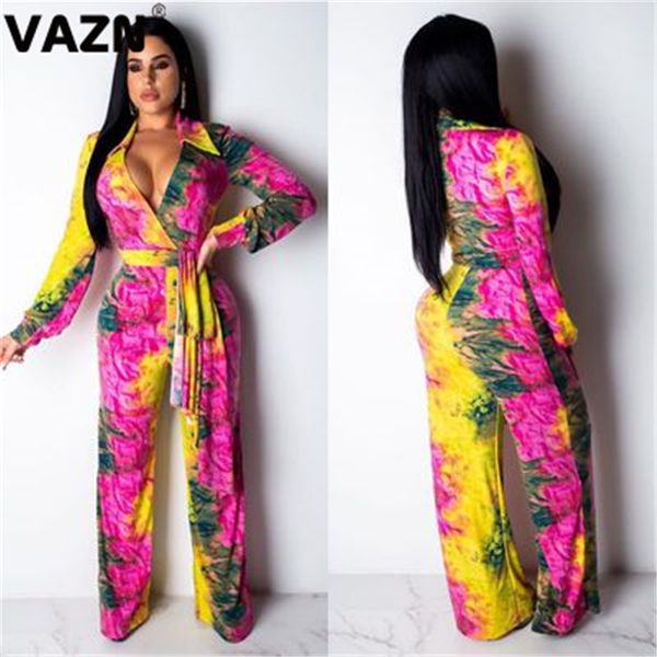 vazn new design fashion v-neck print colorful loose women jumpsuit long sleeve long wide pant jumpsuits club rompers, Black;white
vazn new design fashion v-neck print colorful loose women jumpsuit long sleeve long wide pant jumpsuits club rompers, Black;white