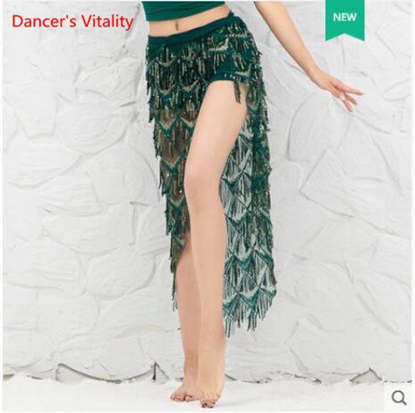 new belly dance tassel sequins long skirt dance competition hip scarf half skirt long competition, Black;red
new belly dance tassel sequins long skirt dance competition hip scarf half skirt long competition, Black;red