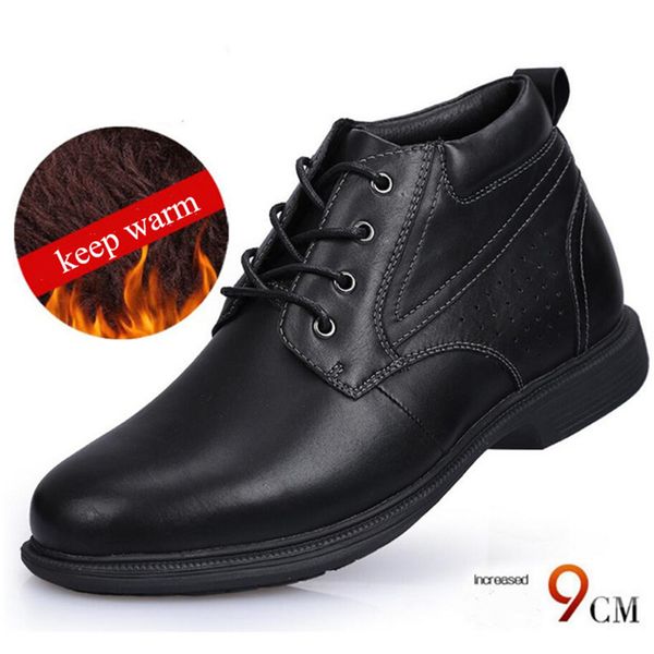 brand new men's keep warm cashmere shoes leather high-height increasing 9 cm elevator winter snow shoes, Black
brand new men's keep warm cashmere shoes leather high-height increasing 9 cm elevator winter snow shoes, Black