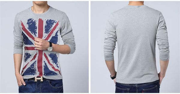 mens uk flag printed tshirt v neck long sleeve fashion designer skinny slim males casual clothes, White;black
mens uk flag printed tshirt v neck long sleeve fashion designer skinny slim males casual clothes, White;black