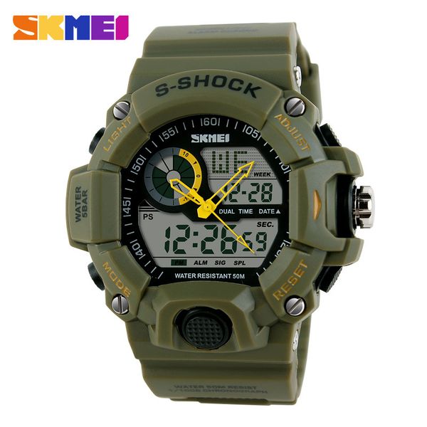 skmei 1029 waterproof watch multi-functional sports dual display watches night light outdoor mountain climbing, Slivery;brown
skmei 1029 waterproof watch multi-functional sports dual display watches night light outdoor mountain climbing, Slivery;brown