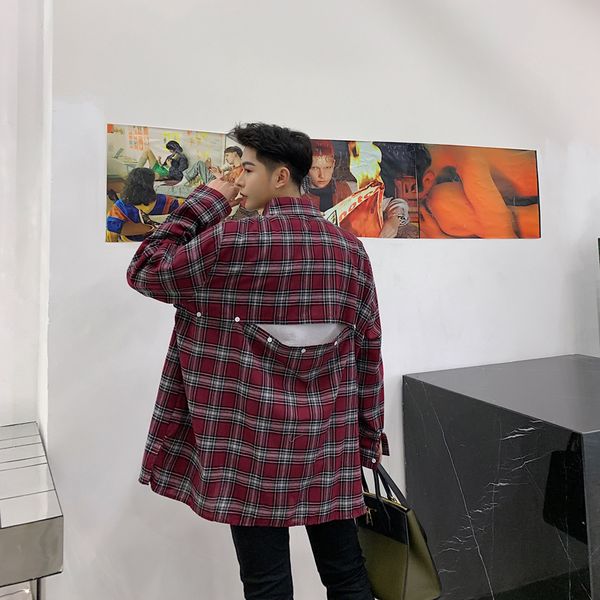 2019 new casual plaid shirts male retro oversized long sleeve streetwear hip hop loose shirt cardigan overcoat lovers clothing, White;black
2019 new casual plaid shirts male retro oversized long sleeve streetwear hip hop loose shirt cardigan overcoat lovers clothing, White;black