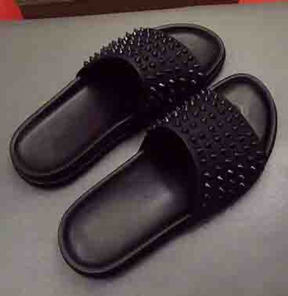 2018 новый летний престижное мужчины черная кожа шипы red bottom сандалии трусы indoor / outdoor трусы мода сандал, Black
2018 новый летний престижное мужчины черная кожа шипы red bottom сандалии трусы indoor / outdoor трусы мода сандал, Black