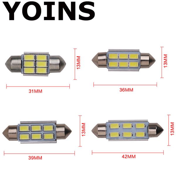 10pcs featoon led dome light 31/36/39/42mm c5w c10w readling lamp canbus no error 5630 6smd white 12v high quality
10pcs featoon led dome light 31/36/39/42mm c5w c10w readling lamp canbus no error 5630 6smd white 12v high quality