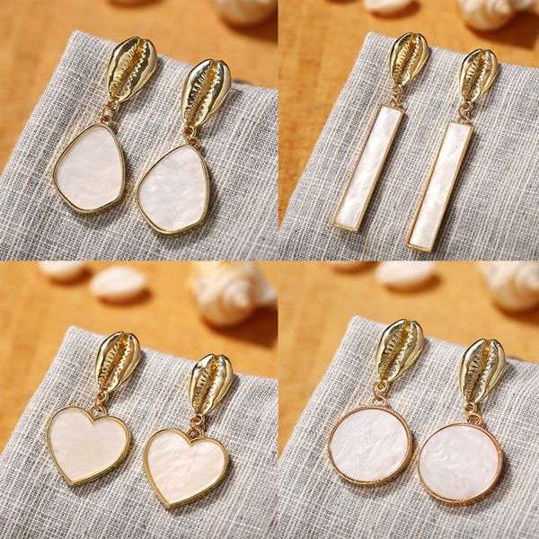 shell conch earrings for women geometric round heart gold earring wedding jewelry femal bohemian beach summer jewelry, Golden
shell conch earrings for women geometric round heart gold earring wedding jewelry femal bohemian beach summer jewelry, Golden