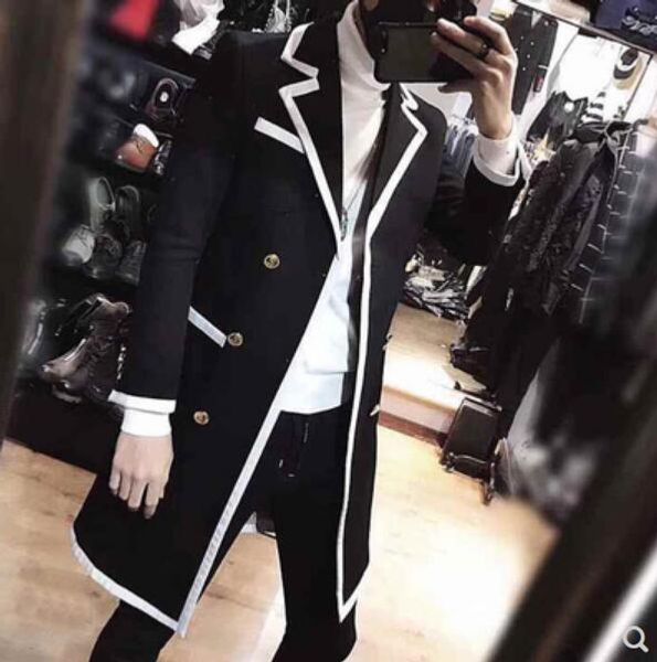 3xl 2020 new men's clothing fashion black spliced white stripes show stylist trench coat casual plus size overcoat, Tan;black
3xl 2020 new men's clothing fashion black spliced white stripes show stylist trench coat casual plus size overcoat, Tan;black