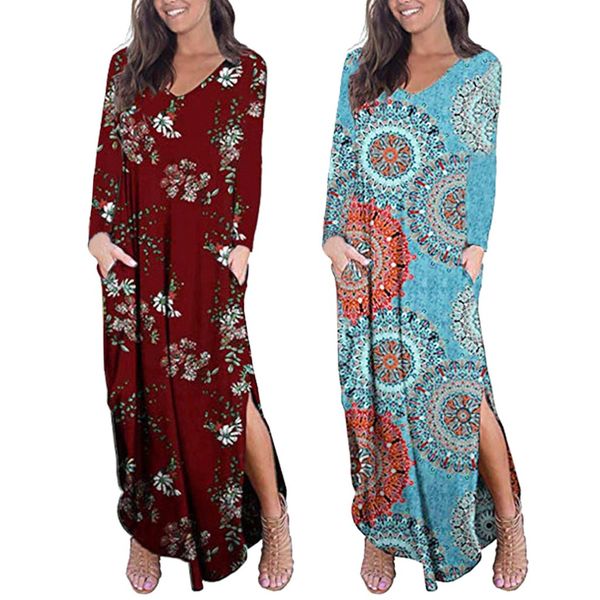 women summer long dress 2019 floral print boho beach dress ladies white maxi evening party sundress vestidos de festa, Blue;gray
women summer long dress 2019 floral print boho beach dress ladies white maxi evening party sundress vestidos de festa, Blue;gray