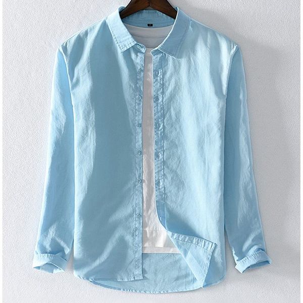 2020 new linen men's shirt long sleeve solid color shirts chemise homme casual fashion male clothing s-4xl, White;black
2020 new linen men's shirt long sleeve solid color shirts chemise homme casual fashion male clothing s-4xl, White;black