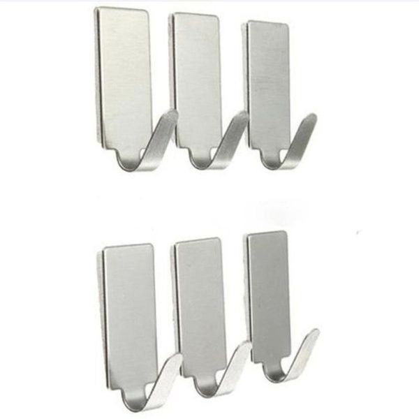 6pcs self adhesive hooks strong hanger home wall door hanger stainless steel holder hook for kitchen bathroom
6pcs self adhesive hooks strong hanger home wall door hanger stainless steel holder hook for kitchen bathroom