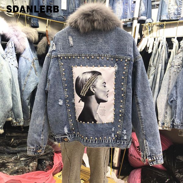 2019 autumn winter new rivet grinding loose real hair fur collar cotton parkas women's padded warm coat denim coats outwear, Tan;black
2019 autumn winter new rivet grinding loose real hair fur collar cotton parkas women's padded warm coat denim coats outwear, Tan;black