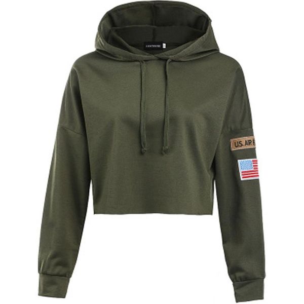women crop fashion slim hoodies letter embroidered long sleeve sweatshirt spring female clothes elegant size s-xl, Black
women crop fashion slim hoodies letter embroidered long sleeve sweatshirt spring female clothes elegant size s-xl, Black