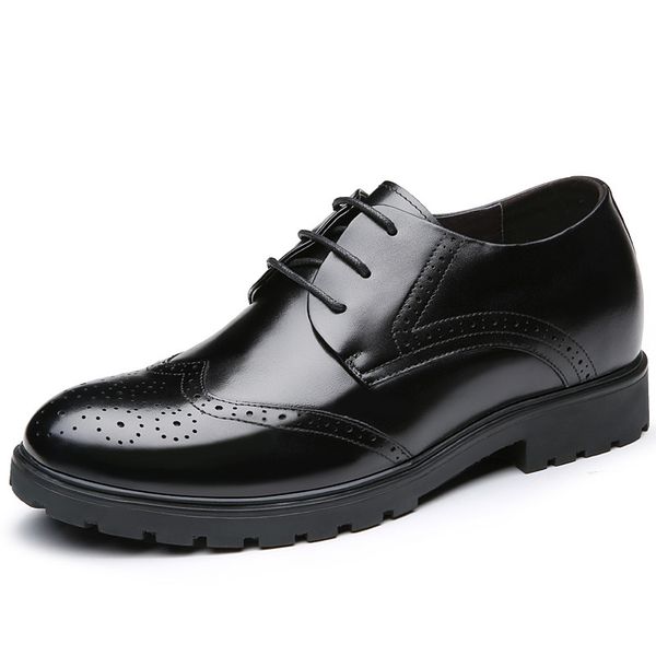 new brogues styles get taller 6 cm cow leather invisible height increasing elevator men's formal dress shoes for wedding party, Black
new brogues styles get taller 6 cm cow leather invisible height increasing elevator men's formal dress shoes for wedding party, Black